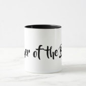 花嫁の母ウエディングパーティー白と黒 マグカップ (中央)