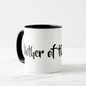 花嫁の母ウエディングパーティー白と黒 マグカップ (正面左)