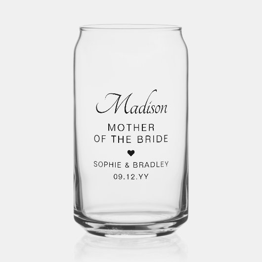 花嫁の母カスタムパーソナライズされた結婚は ガラス缶 (正面)