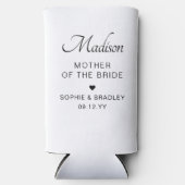 花嫁の母カスタムパーソナライズされた結婚は スリム缶クーラー (正面)