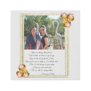 花嫁の母ギフト写真のフローラ結婚 メタルプリント