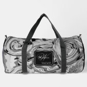 花嫁の母ギフト柄シックエレガントモノグラム ダッフルバッグ (裏面)