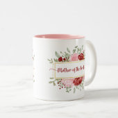 花嫁の母ギフト水エレガント色フローラ ツートーンマグカップ (正面右)