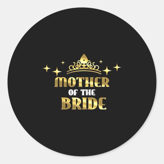 花嫁の母クールブライダルの結婚パーティー ラウンドシール (正面)