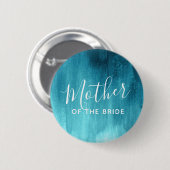 花嫁の母ティール（緑がかった色）アクア抽象芸術ピン 缶バッジ (正面&裏面)