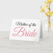 花嫁の母ピンク カード (黄色い花)