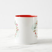 花嫁の母フローラ赤コーヒーマグ ツートーンマグカップ (中央)