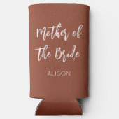 花嫁の母ブラウンテラコッタ結婚の スリム缶クーラー (裏面)