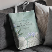花嫁の母ペオニー Sage Green & White トートバッグ
