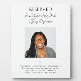 花嫁の母救親が座結婚席記念写真 フォトプラーク