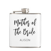 花嫁の母結婚白黒 フラスク (正面)