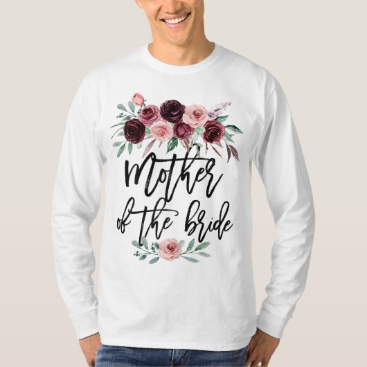 花嫁の母親への結婚前のお祝いギフト Tシャツ (正面)