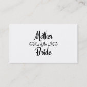 花嫁の母-おもしろいなリハーサルの夕食 名刺 (裏面)