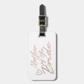 花嫁の母-ばら色の金ゴールドののどホイル ラゲッジタグ (正面縦)