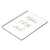 花嫁の母 ウェディングギフト おしゃれ ゴールド スクリプト ノートブック (左側)