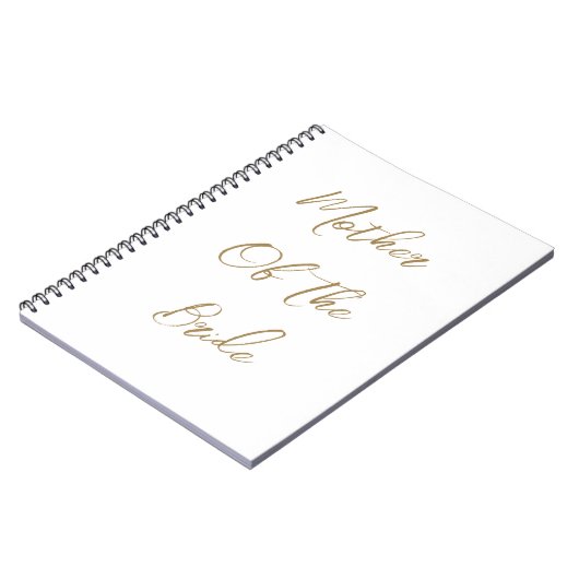 花嫁の母 ウェディングギフト おしゃれ ゴールド スクリプト ノートブック (左側)