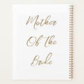 花嫁の母 ウェディングギフト おしゃれ ゴールド スクリプト プランナー手帳 (裏面)