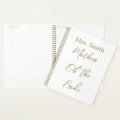 花嫁の母 ウェディングギフト おしゃれ ゴールド ホワイト プランナー手帳 (ディスプレー)