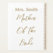 花嫁の母 ウェディングギフト おしゃれ ゴールド ホワイト プランナー手帳 (裏面)