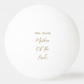 花嫁の母 ウェディングギフト おしゃれ ゴールド ホワイト 卓球ボール (裏面)