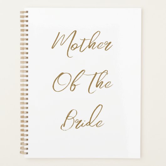 花嫁の母 ウェディングギフト お祝い ゴールド スクリプト プランナー手帳 (正面)