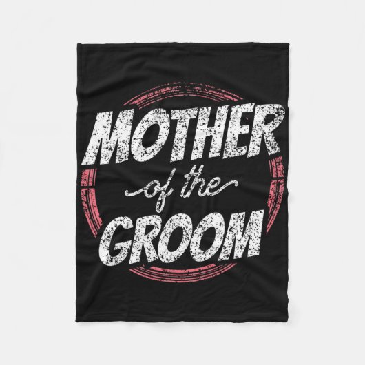 花嫁の母 ウェディングパーティー 独身最後の母 ママ フリースブランケット (正面)