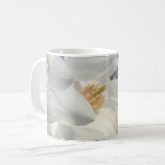 花嫁の母！コーヒーカップマグホワイトマグノリア コーヒーマグカップ (正面左)