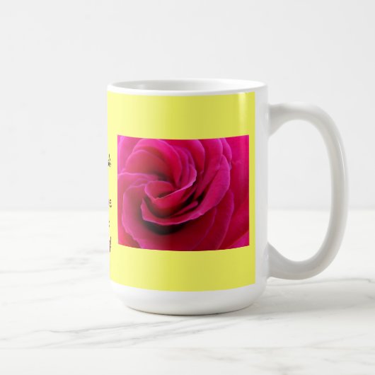 花嫁の母 コーヒーマグ ピンクのバラの花 コーヒーマグカップ (右)