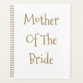 花嫁の母 ゴールド ホワイト ウェディング フェイバー ギフト プランナー手帳 (正面)