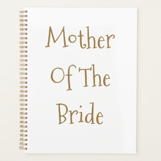 花嫁の母 ゴールド ホワイト ウェディング フェイバー ギフト プランナー手帳 (正面)