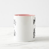 花嫁の母 |スクリプトスタイルカスタム結婚式 ツートーンマグカップ (中央)