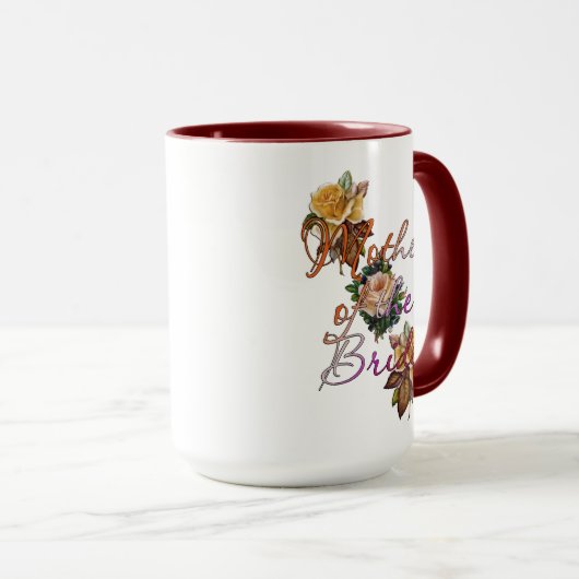 花嫁の母 フラワーデザイン マグカップ (正面右)