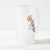 花嫁の母 フローラル フロストグラスビールジョッキ (正面右)