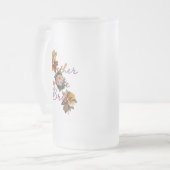 花嫁の母 フローラル フロストグラスビールジョッキ (正面左)