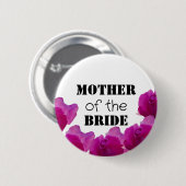 花嫁の母 ボタン ローズ付き 缶バッジ (正面&裏面)