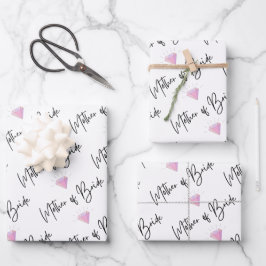 花嫁の母 ラッピングペーパー フラットシート 3枚セット ラッピングペーパーシート