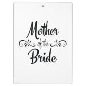 花嫁の母 – リハーサルおもしろいディナー クリップボード (裏面)