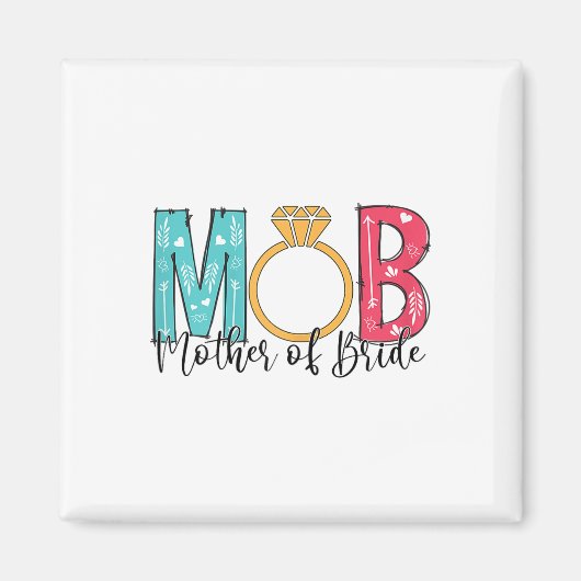 花嫁の母 女性 モブ モグ バチェロレッテ パーティー マグネット (正面)