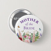 花嫁の母 - 花の蝶 缶バッジ (正面&裏面)