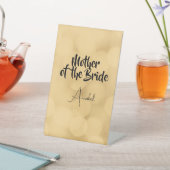 花嫁の母 – 金ゴールド上の編集可能文字 台座サイン (インサイチュ)