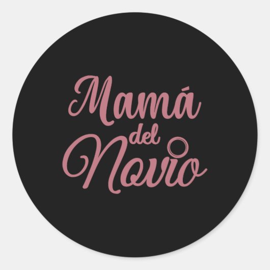 花嫁の母 Mother Of The Bride Madre Español 結婚式 ラウンドシール (正面)