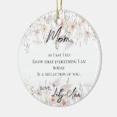 花嫁の水彩のワイルドフラワーマザー セラミックオーナメント (左)