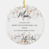 花嫁の水彩のワイルドフラワーマザー セラミックオーナメント (裏面)