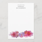 花嫁の水彩フローラアドバイス エンクロージャーカード (正面)