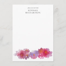花嫁の水彩フローラアドバイス エンクロージャーカード