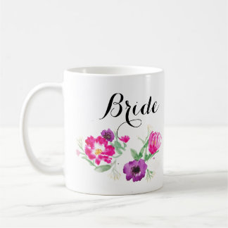 花嫁の水彩画によってはマグが開花します コーヒーマグカップ