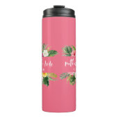 花嫁の水彩画の花柄の母 タンブラー (正面)