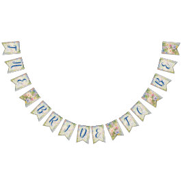 花嫁の水色のワイルドフラワーバンティングフラグ バンティングフラッグ