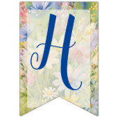 花嫁の水色のワイルドフラワーバンティングフラグ バンティングフラッグ (第2の旗)