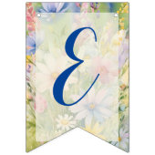 花嫁の水色のワイルドフラワーバンティングフラグ バンティングフラッグ (第3の旗)